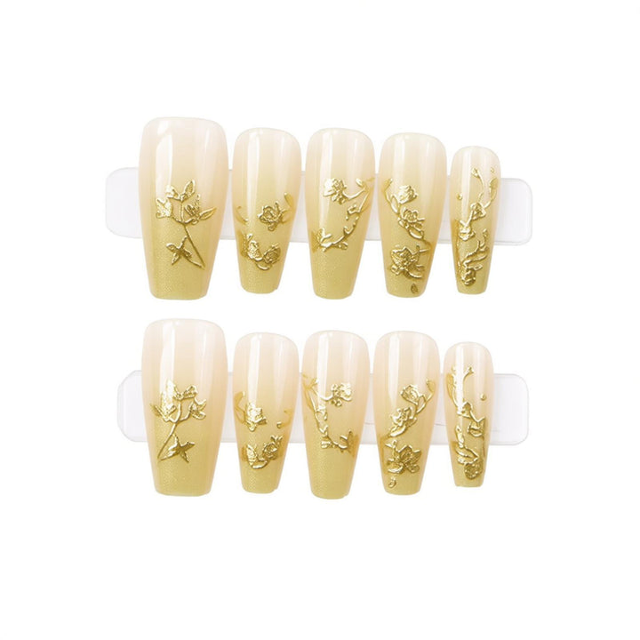 Floral Press-On Nail Art Set Kalsten