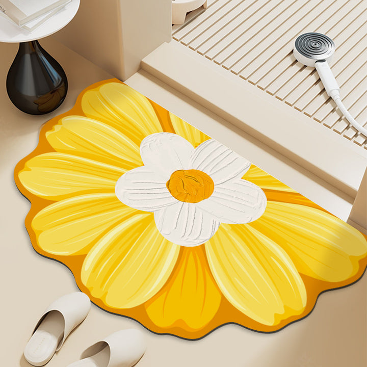 Floral Shaped Welcome Mat
