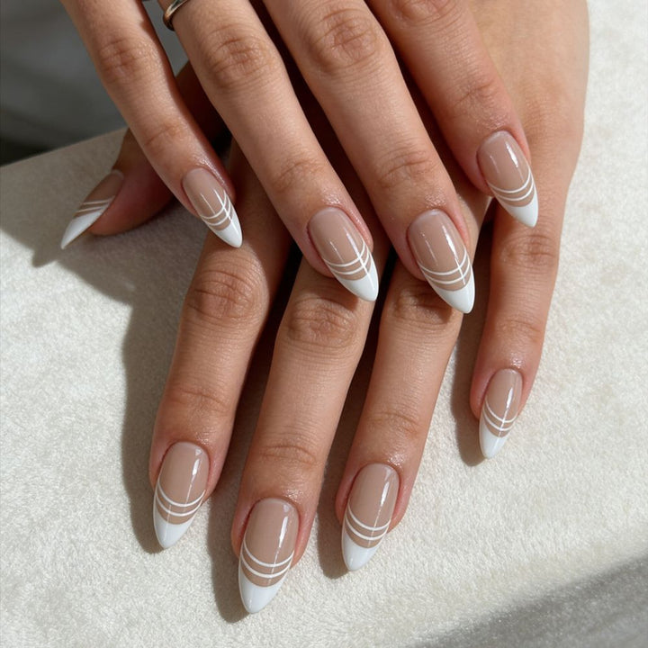 Elegant Long-Lasting Press-On Nail Design