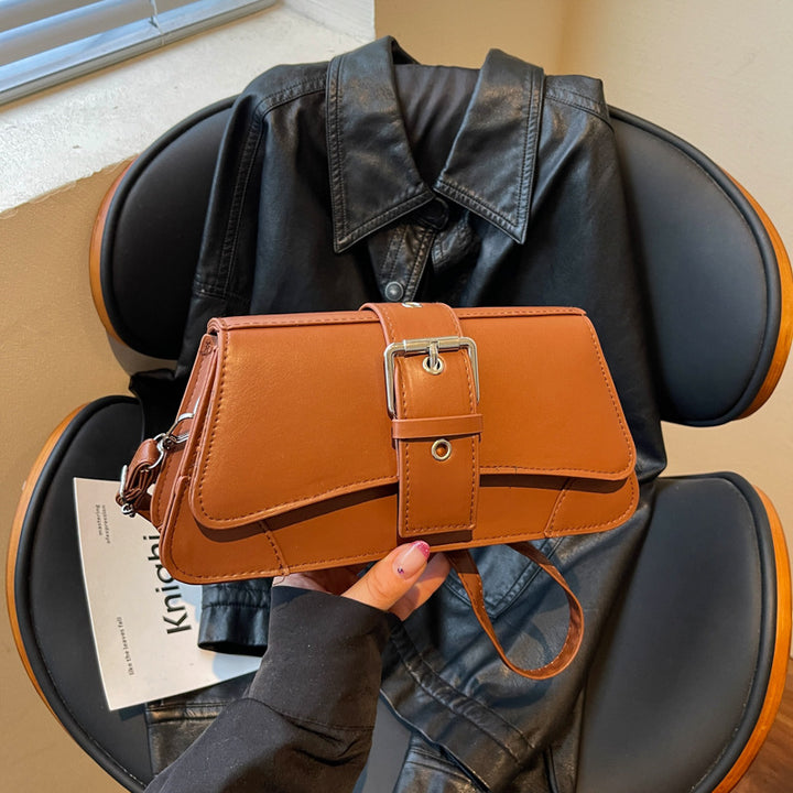 Elegant Buckle-Accented Handbag