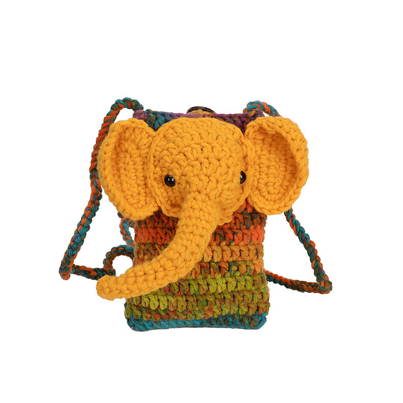 Elephant-Themed Crochet Mini Bag