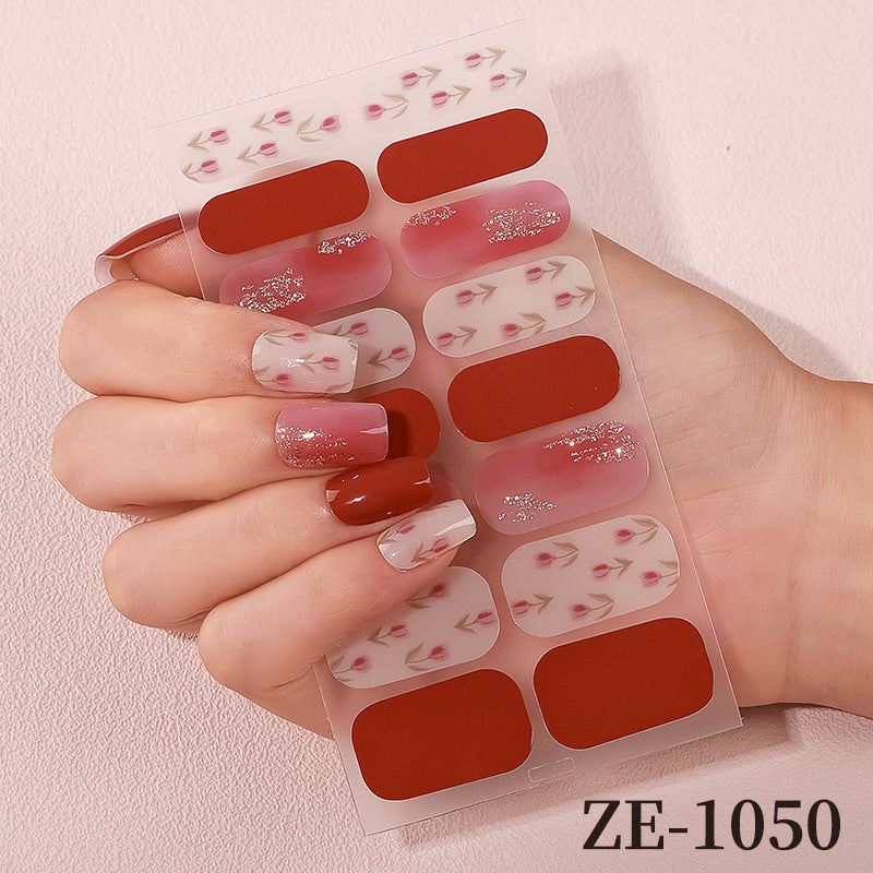 Floral Design Nail Art Wraps