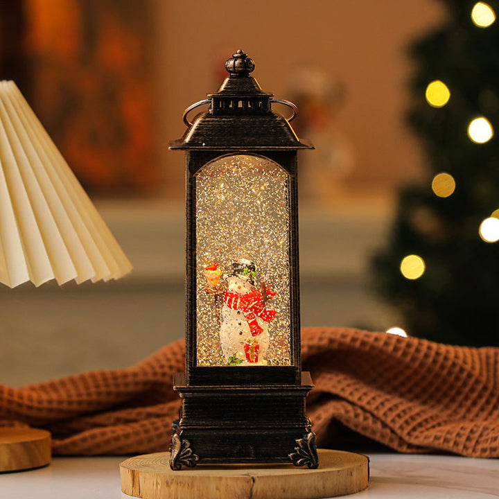 Decorative LED Lantern with Santa Figurine Kalsten