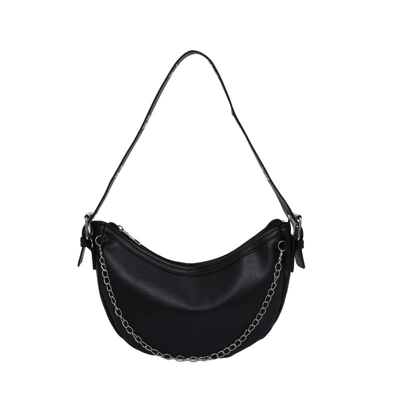 Modern Chain-Handled Hobo Bag Kalsten