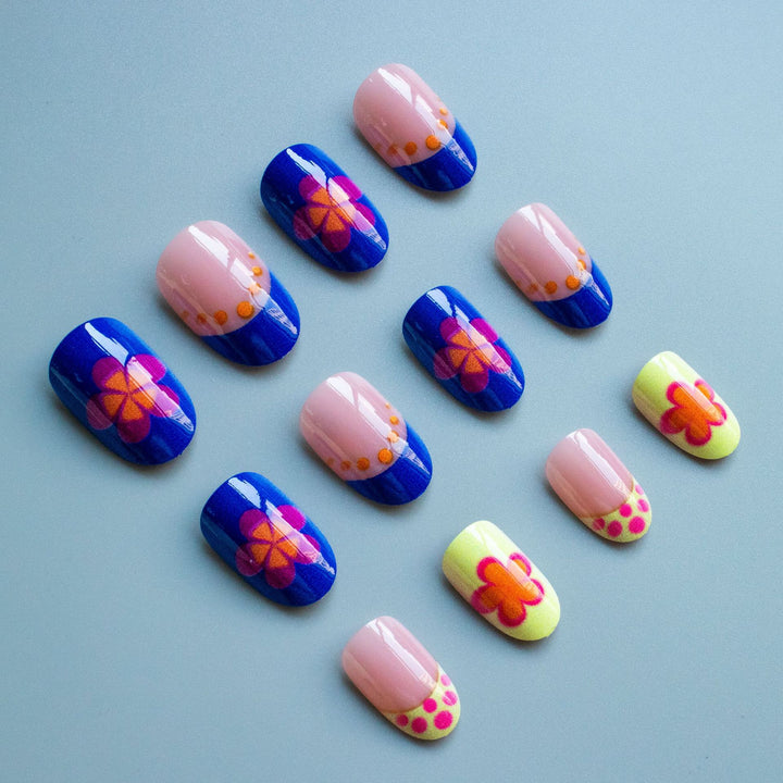 Artistic Floral Ombre Nail Art Set