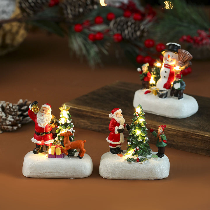 Illuminated Snowman Figurine Kalsten