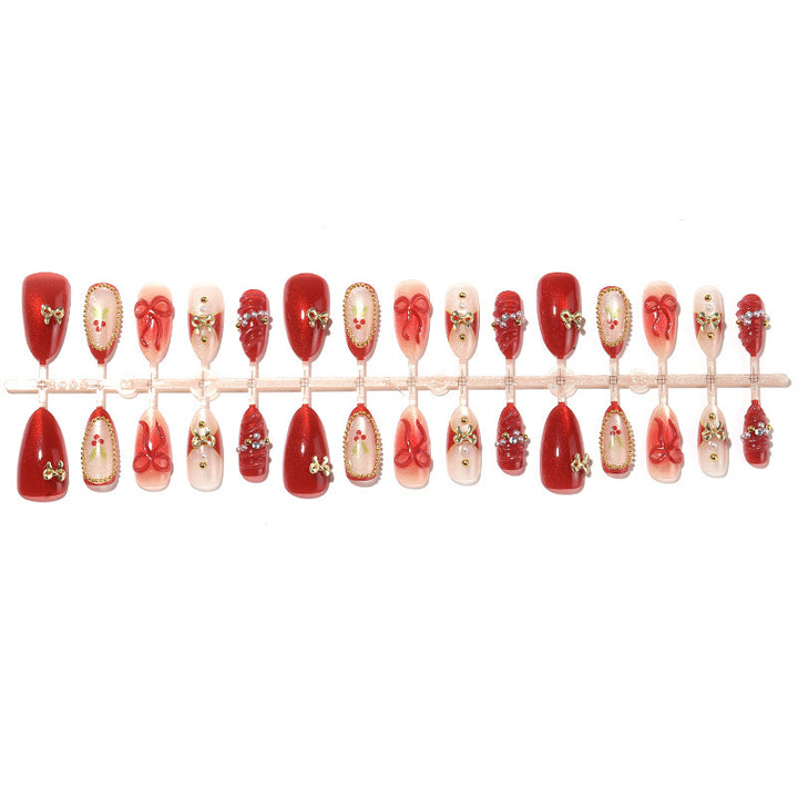 Artificial nail set with glamorous decorations and festive accents Kalsten