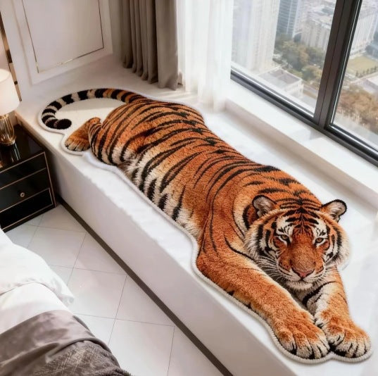 Tiger-Themed Plush Bath Mat