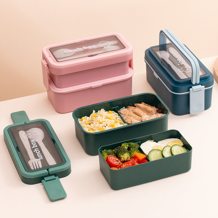 Stackable Multi-Compartment Lunch Box with Airtight Seal
