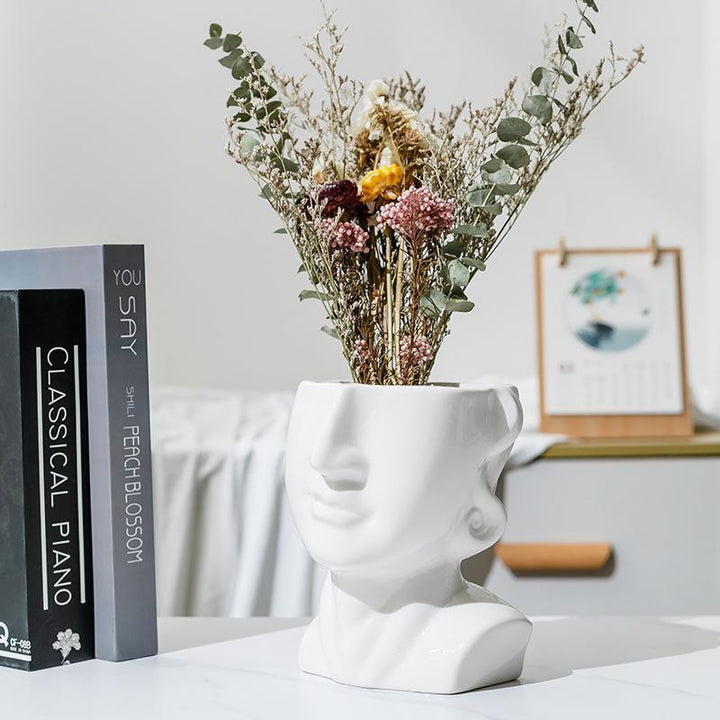 Artistic Face-Shaped Planter
