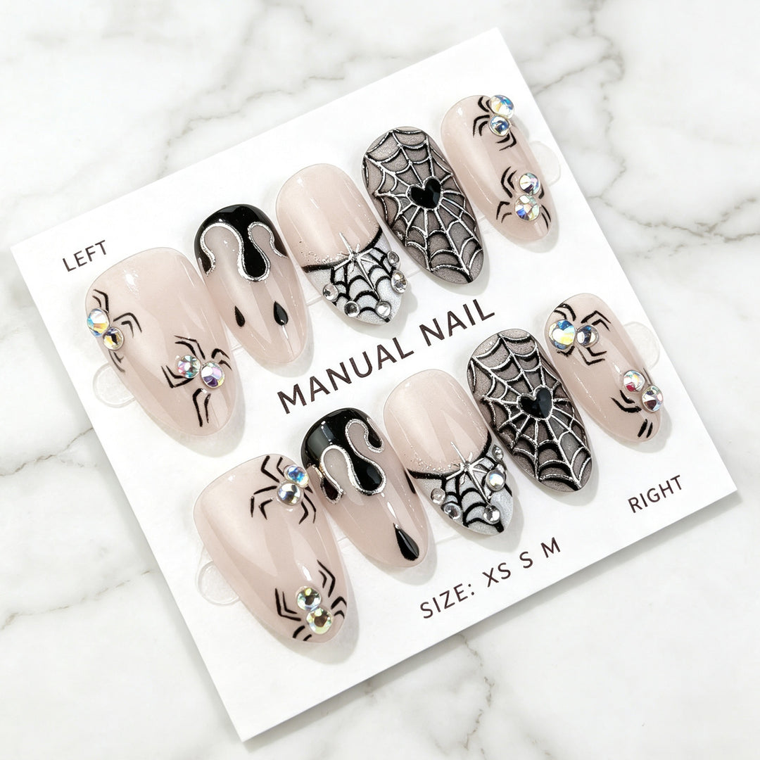Gothic Spider Nail Art Set