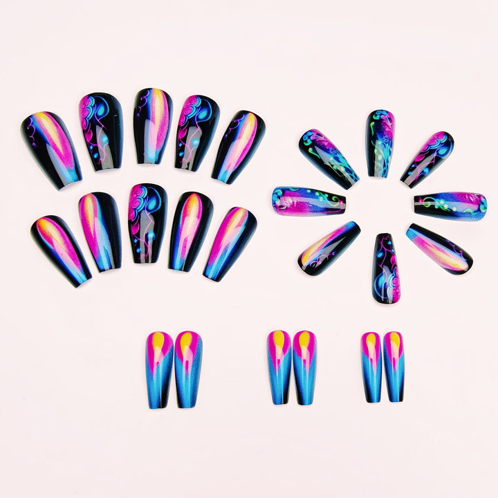 Artistic Glow-In-The-Dark Nail Art Kalsten