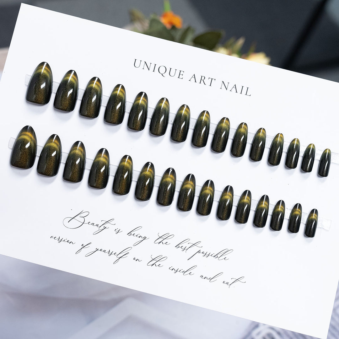 Premium Press-On Nail Set with Unique Art Design