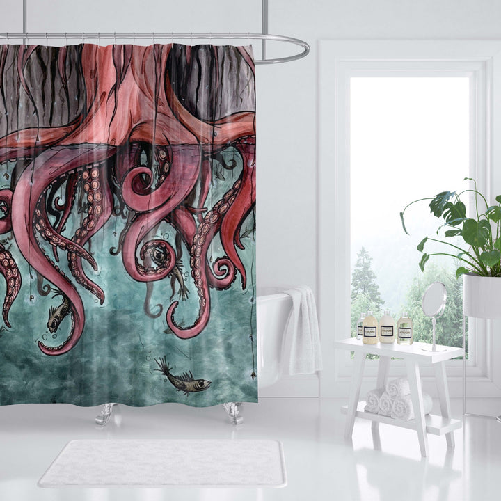 Ocean-Themed Art Shower Curtain Kalsten