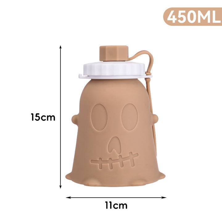 Unisex silicone drinking bottle with ghost design Kalsten