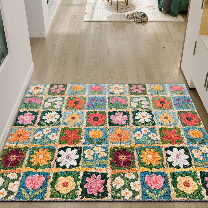 Colorful Floral Patchwork Area Rug Kalsten