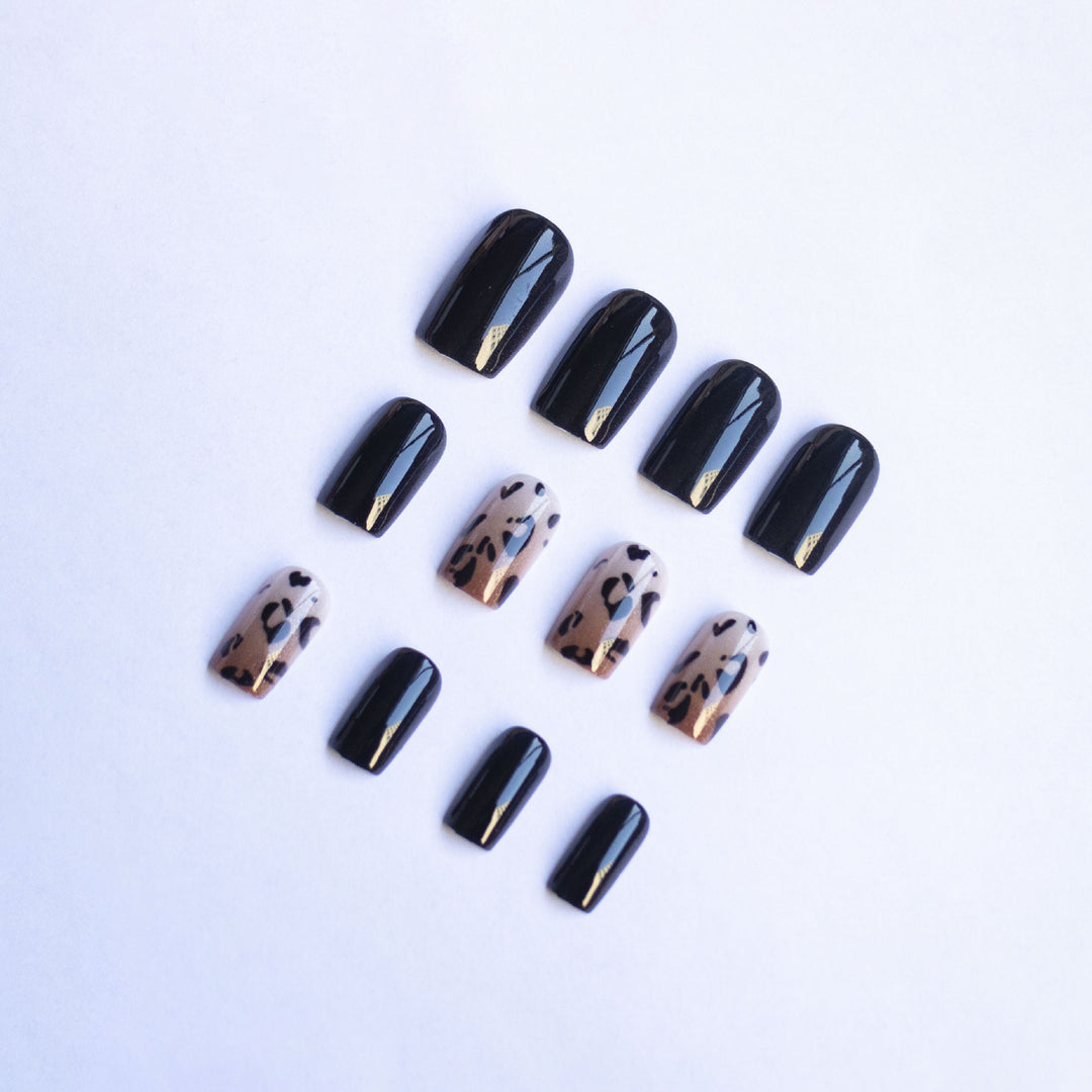 Artistic Leopard Print Acrylic Nail Art Kit