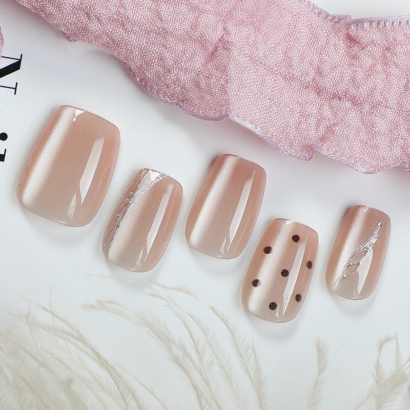 Elegant Glitter-Accent Press-On Nail Set