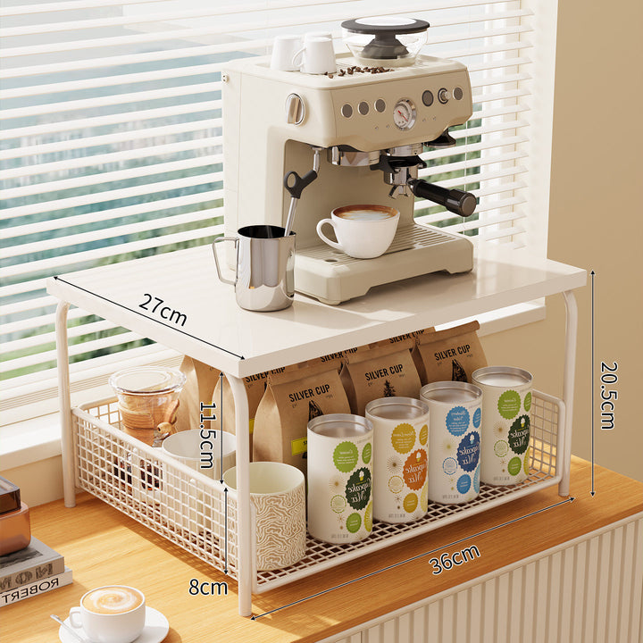 Two-Tiered Coffee Machine Display Shelf Kalsten