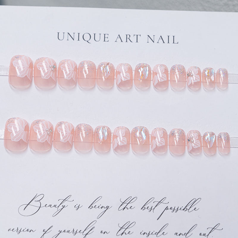 Floral Acrylic Nail Art