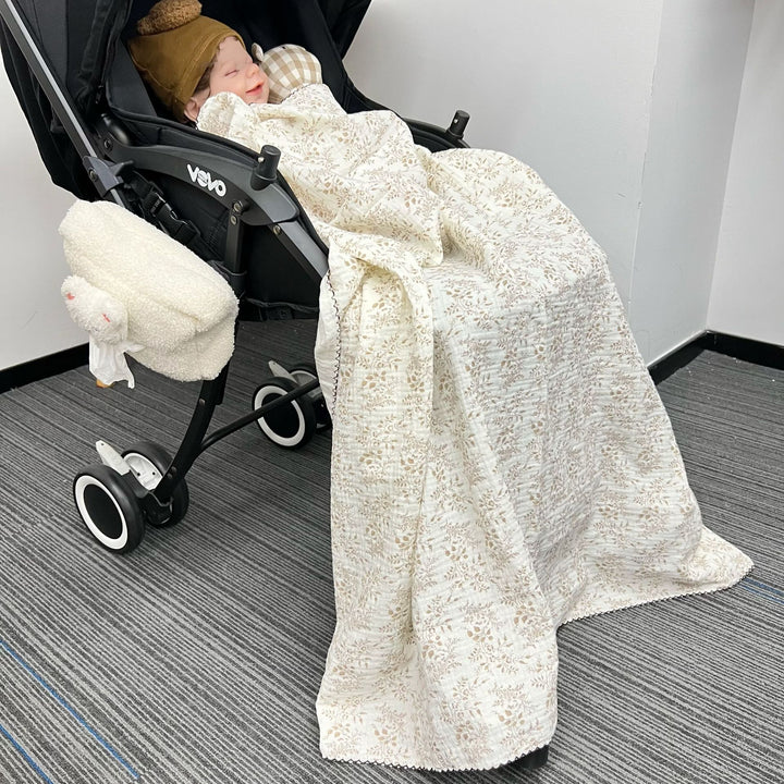Quilted Muslin Baby Stroller Blanket