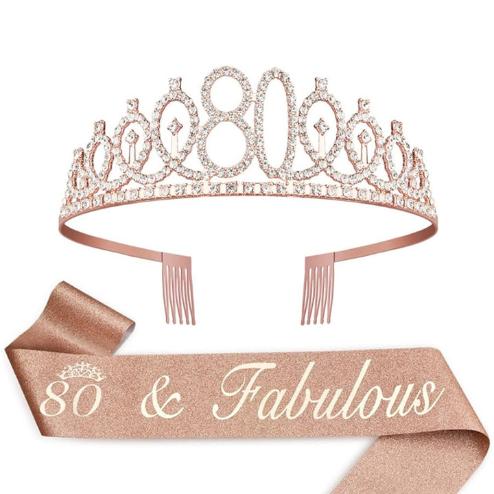 Ladies Crystal Princess Crown with 30 & Fabulous lettering Kalsten