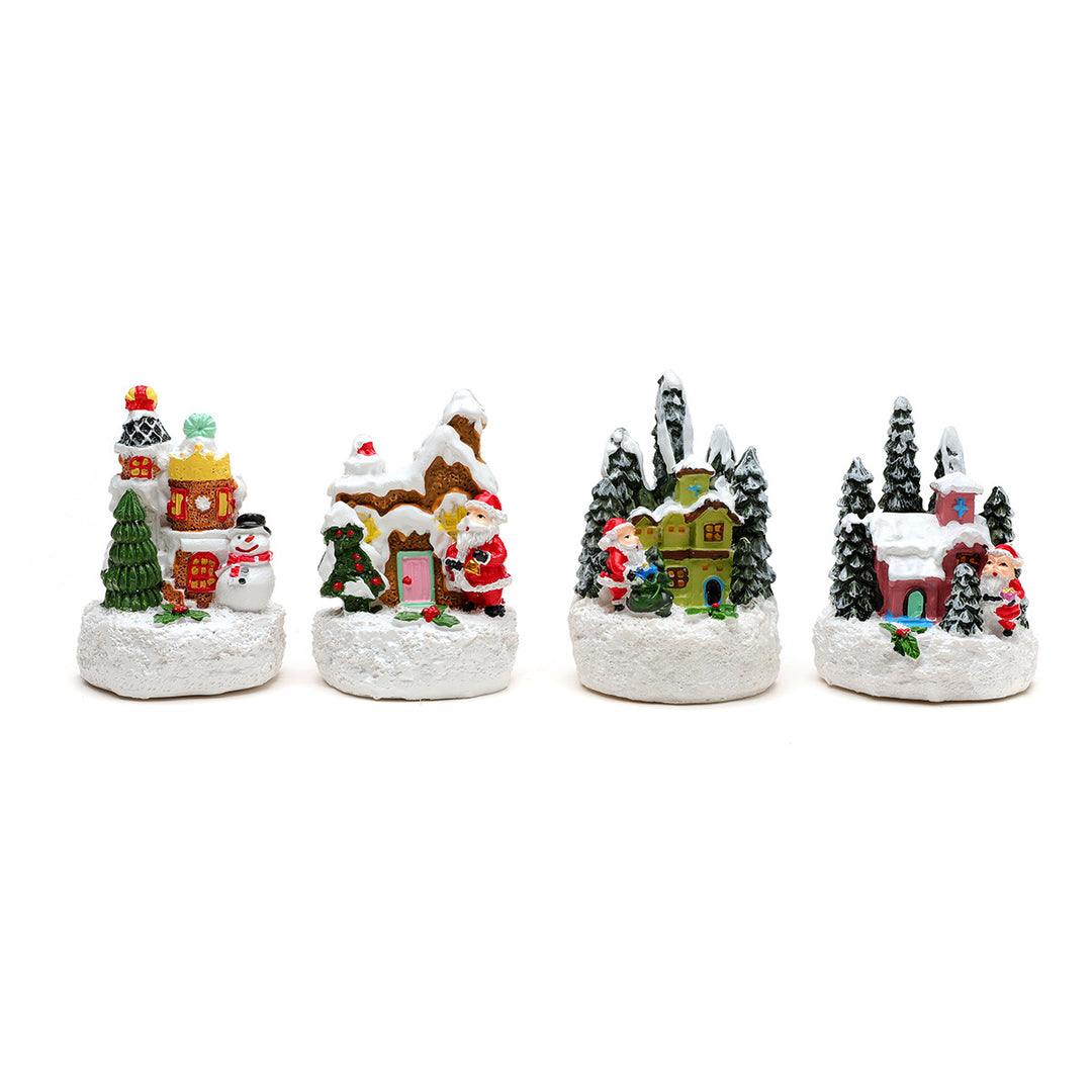 Illuminated Holiday Village Scene Figurine Kalsten