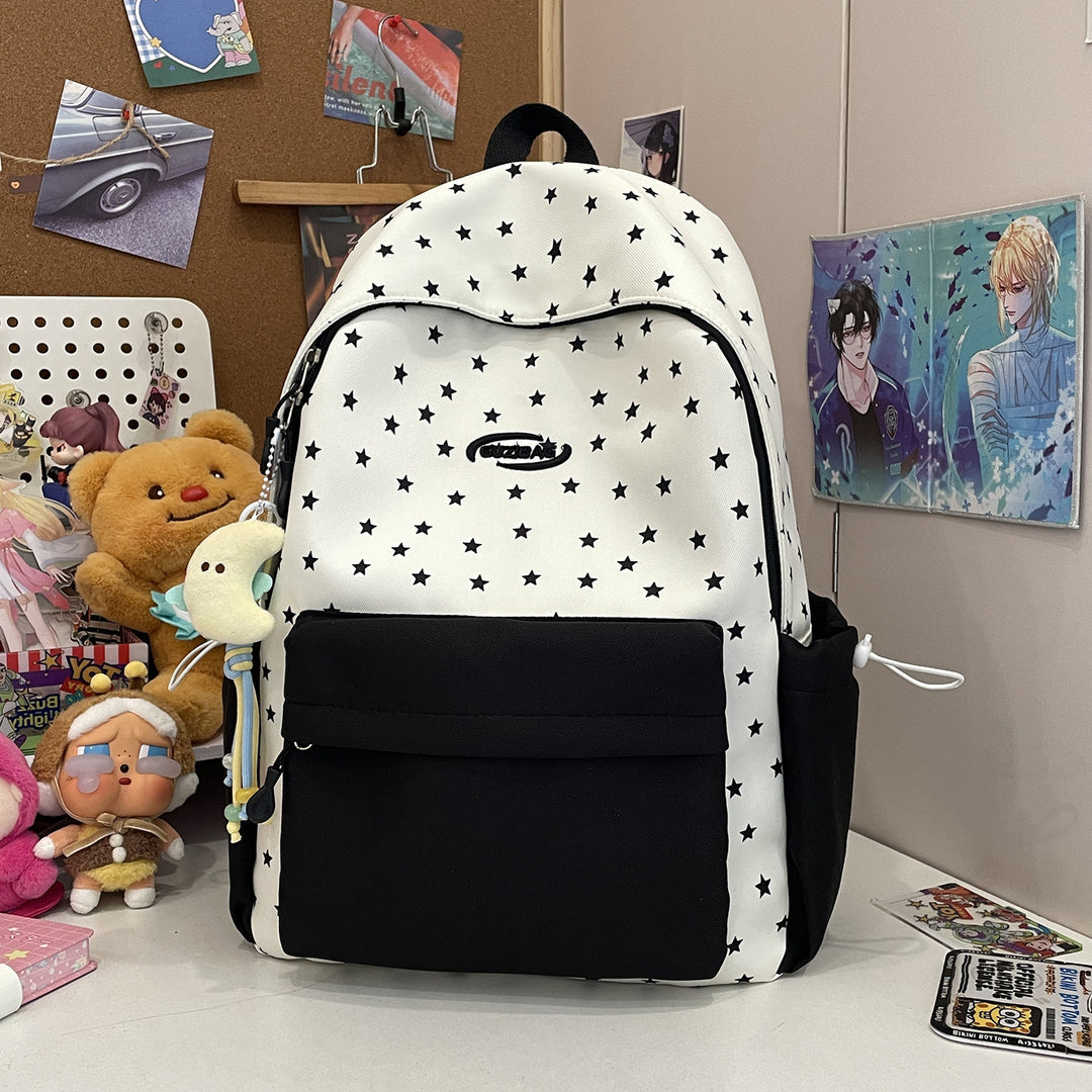 Stylish Printed Backpack with Fun Character Accents Kalsten