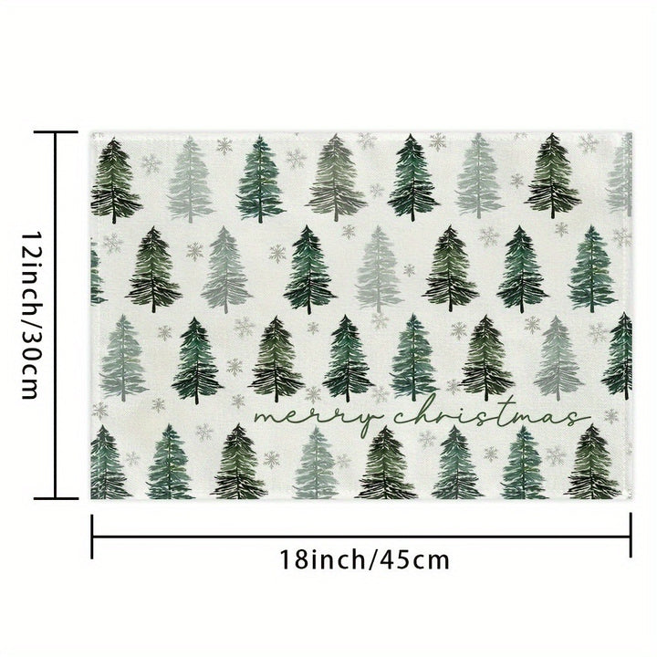 Festive Christmas-Themed Kitchen Mat