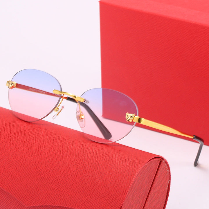 Ladies oval sunglasses with luxurious metallic accents Kalsten