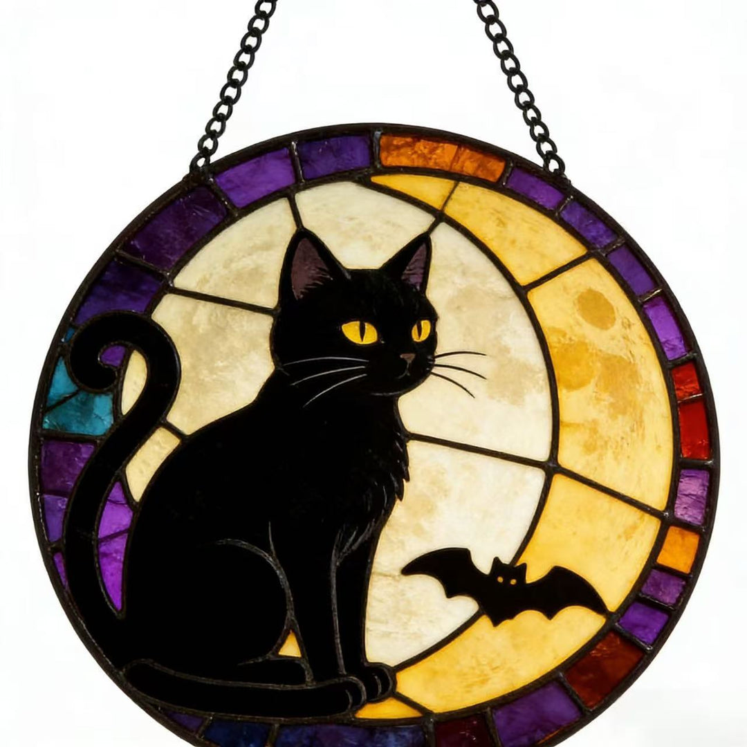 Decorative Skull Stained Glass Wall Art Kalsten