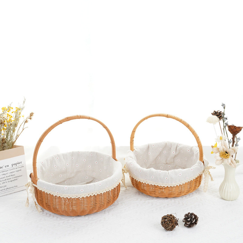 Decorative Round Woven Basket Kalsten