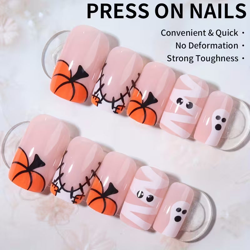 Festive Halloween Press-On Nail Art Set Kalsten