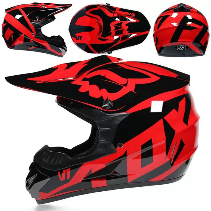 full-face motocross helmet with extended visor and reinforced chin guard Kalsten