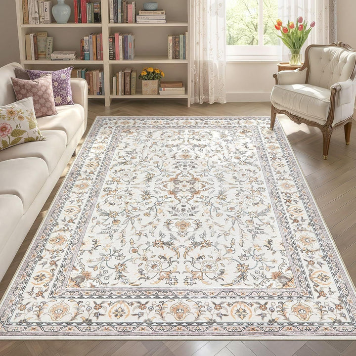 Vintage-Inspired Floral Area Rug