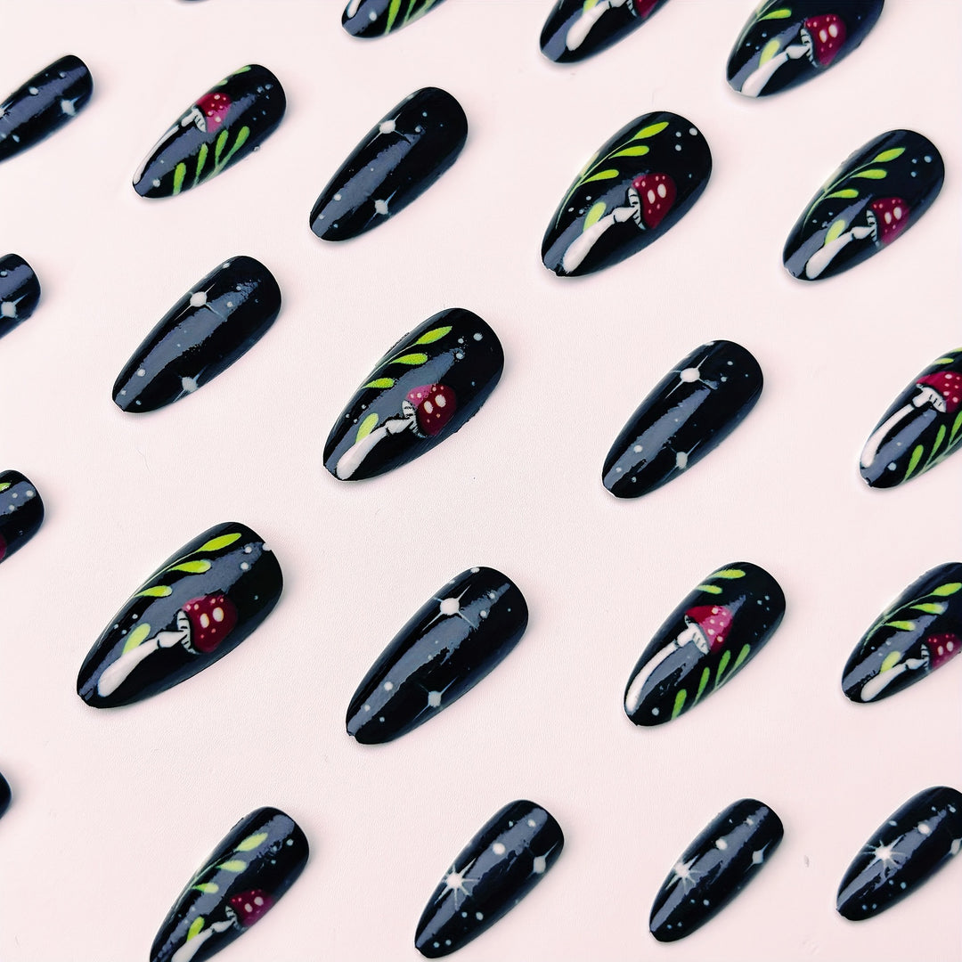 Artistic Mushroom Design Nail Art Kalsten