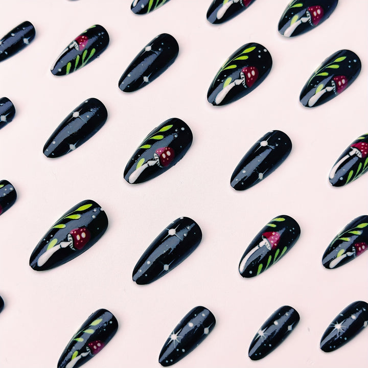 Artistic Mushroom Design Nail Art Kalsten