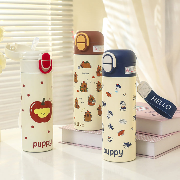 Ladies Insulated Water Bottle with Cheerful Apple Design Kalsten