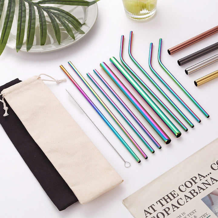 Stainless Steel Straw Set with Cleaning Brushes Kalsten