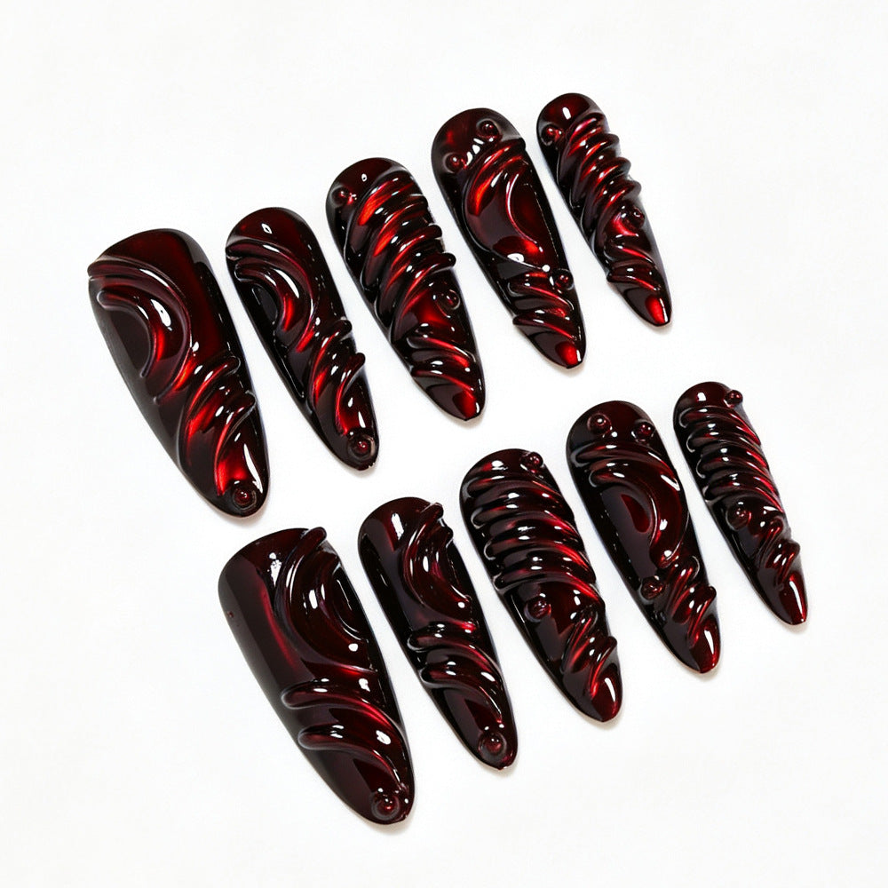 Artistic Stiletto Nail Art Extensions Kalsten