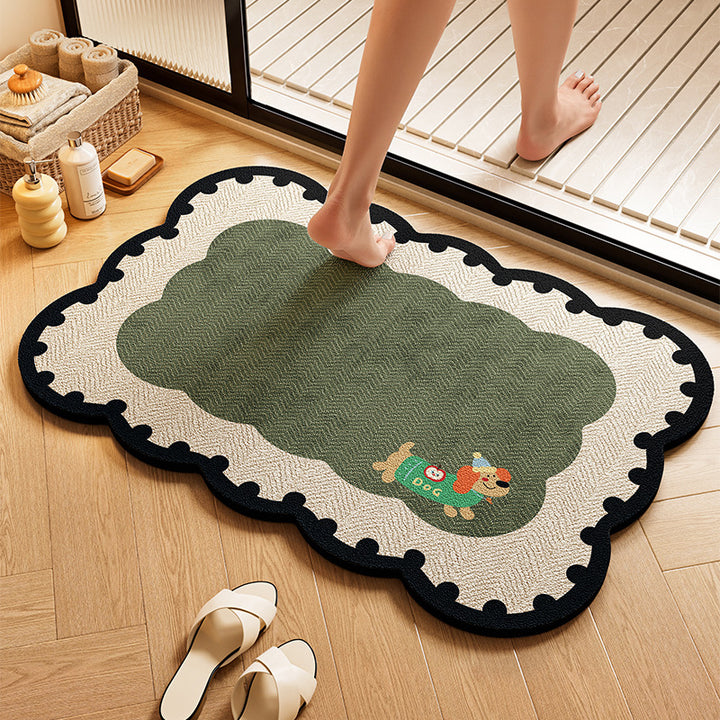 Playful Dog-Themed Bath Rug Kalsten
