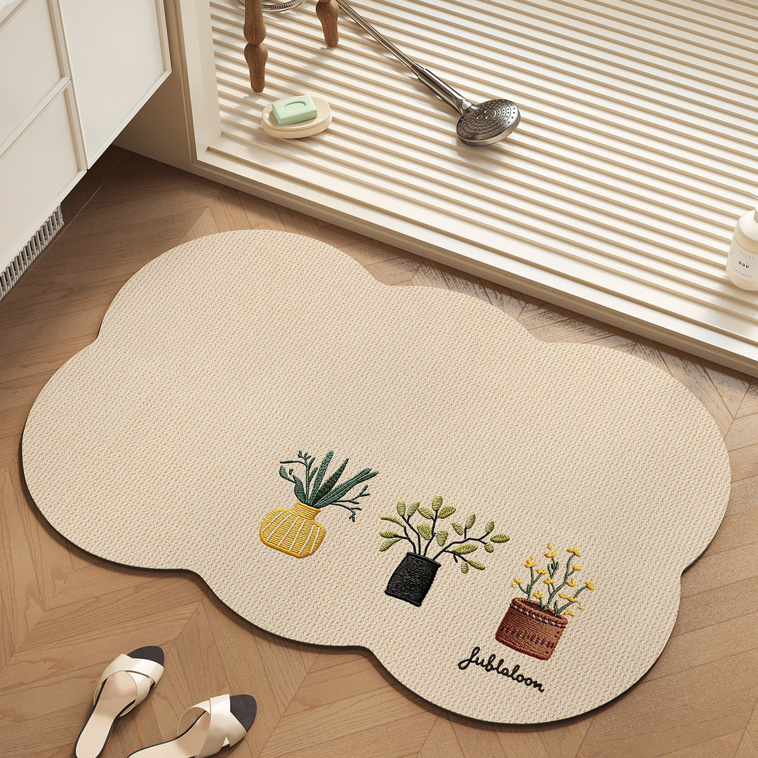 Decorative Cloud-Shaped Bath Mat