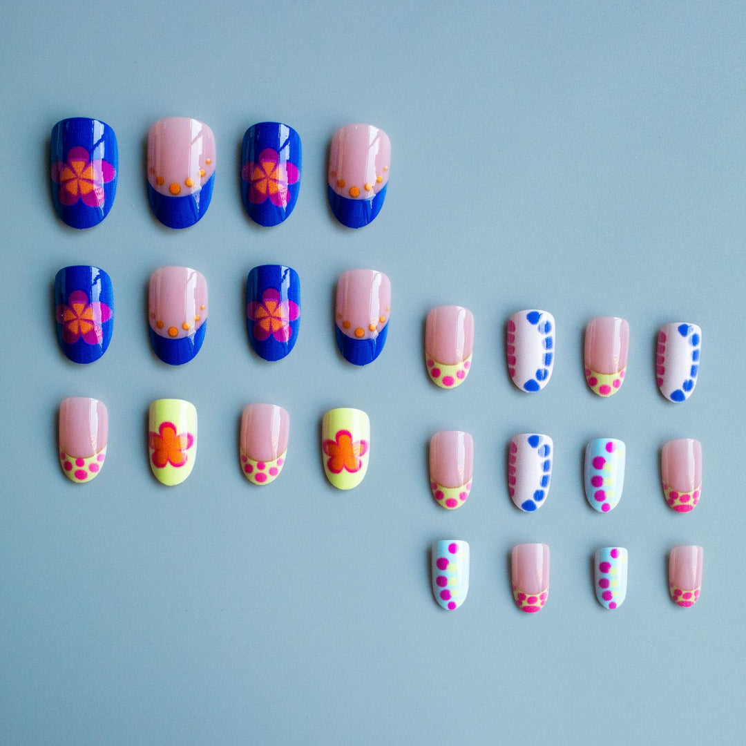 Artistic Floral Ombre Nail Art Set
