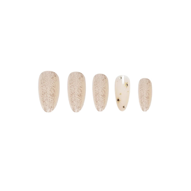 Glittering Star-Embellished Press-On Nail Art Kalsten
