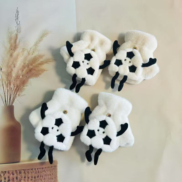 Plush Soccer-Themed Slippers Kalsten