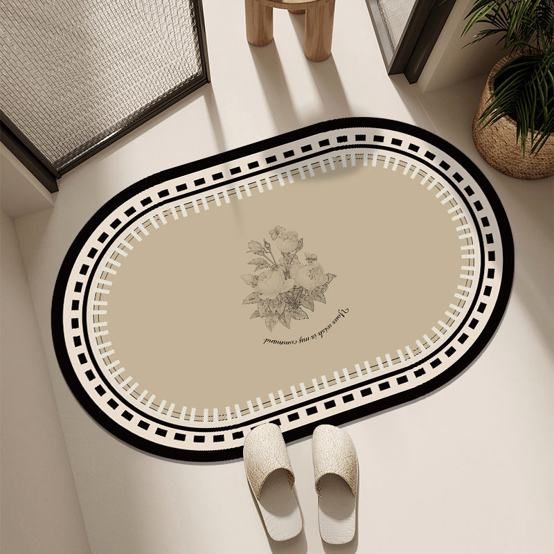 Floral-Printed Welcome Mat