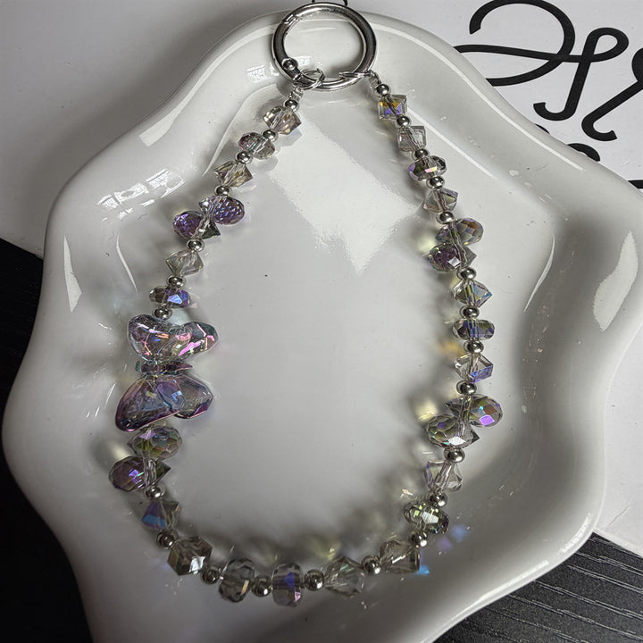 Elegant Butterfly Beaded Keychain Kalsten