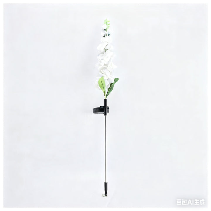 Decorative Tall Artificial Delphinium Garden Stake With Stainless Steel Spike And Adjustable Clip Kalsten