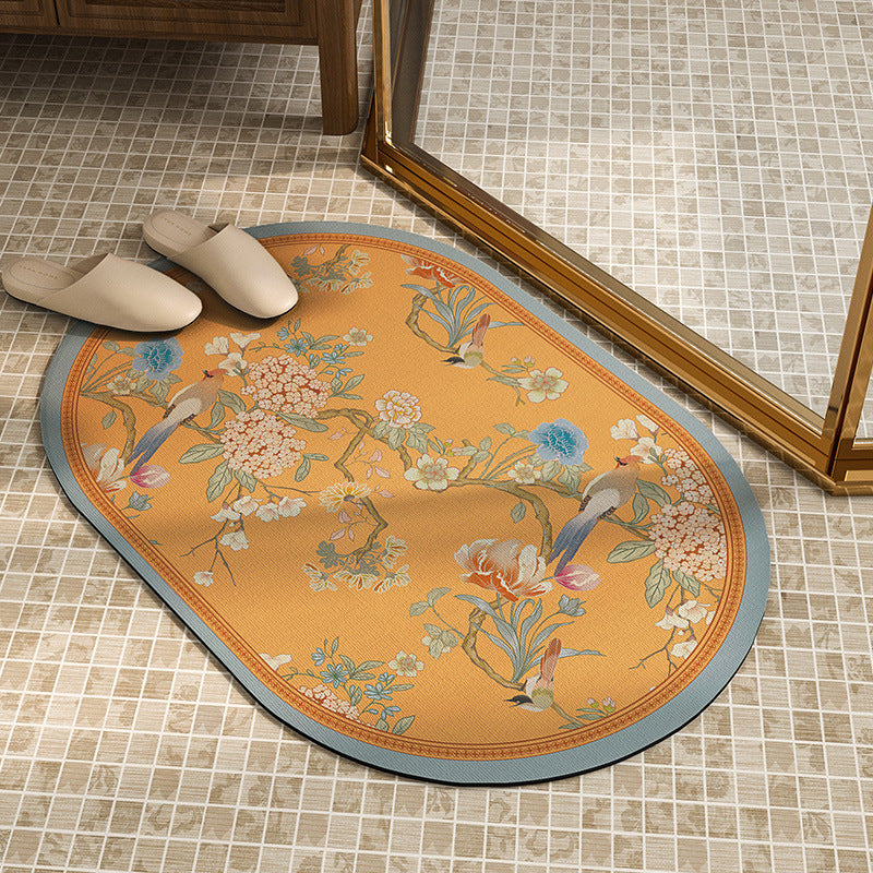 Ornate Floral Shower Mat Kalsten