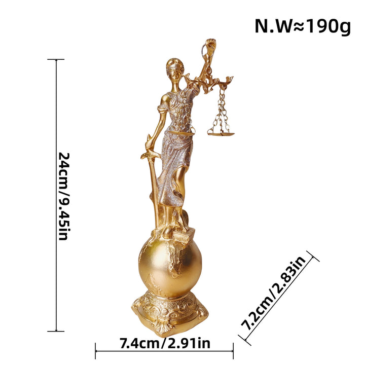 Elegant statue of Justitia in artistic details Kalsten